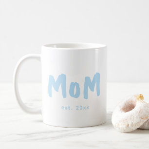 Mum Established Blue Typography New Mother Coffee Mug