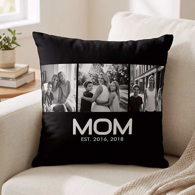 Mum Established Bold Black 3 Photo  Cushion (Creator Uploaded)