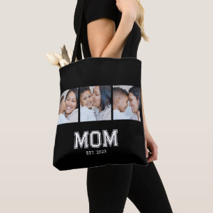 Mum Established Bold Black 3 Photo Tote Bag