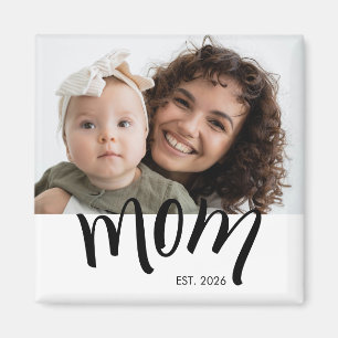 Mum Established Caps Black Custom Year New Mama Magnet