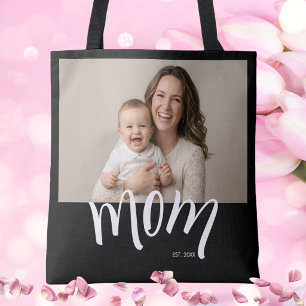Mum Established Caps White Custom Year New Mama Tote Bag