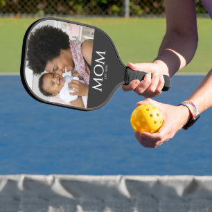 Mum Established Classic Caps Black Photo Pickleball Paddle