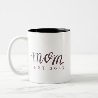 Mum Established Custom Name New Mum Gift Two-Tone  Coffee Mug