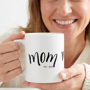 Mum Established Cute Stylish Custom Year  Coffee Mug