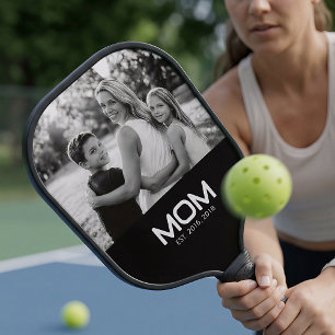 Mum Established Fun Bold Photo Pickleball Paddle