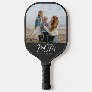 Mum Established Fun Script Photo Pickleball Paddle