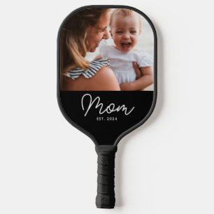 Mum Established Fun Script Photo Pickleball Paddle