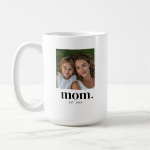 Mum Established Modern Black 2 Photo  Coffee Mug