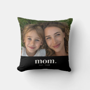 Mum Established Modern Minimal Photo Cushion