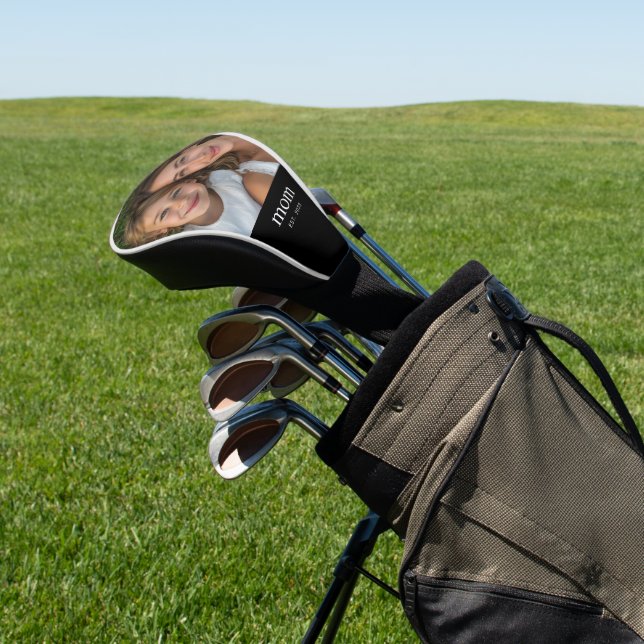 Mum Established Modern Minimal Photo Golf Head Cover (In Situ)