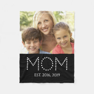 Mum Established Modern Photo Fleece Blanket