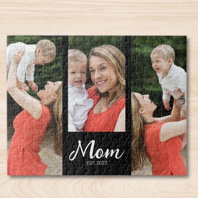Mum Established Modern Script 3 Photo  Jigsaw Puzzle (Creator Uploaded)