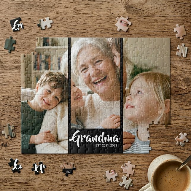 Mum Established Modern Script 3 Photo Jigsaw Puzzle (Mom Established Modern Script 3 Photo Jigsaw Puzzle)