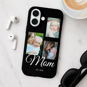 Mum Established Modern Script Black 3 Photo  iPhone 16 Case