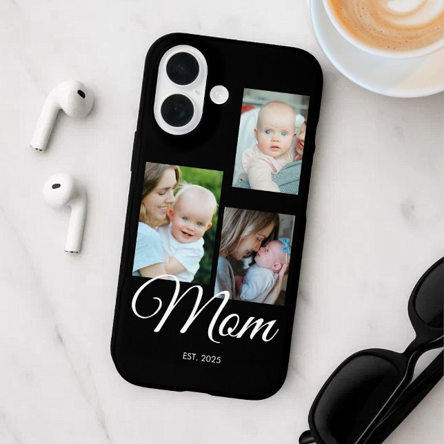 Mum Established Modern Script Black 3 Photo  Case-Mate iPhone Case (Creator Uploaded)