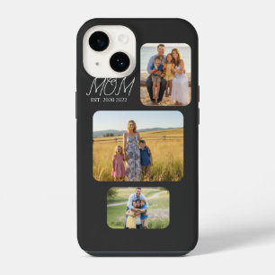Mum Established Modern Script Black 3 Photo iPhone 14 Case