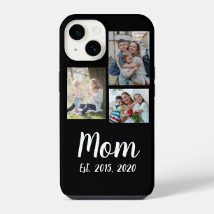 Mum Established Modern Script Black 3 Photo iPhone 14 Case
