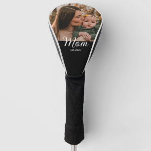 Mum Established Modern Script Photo Golf Head Cover