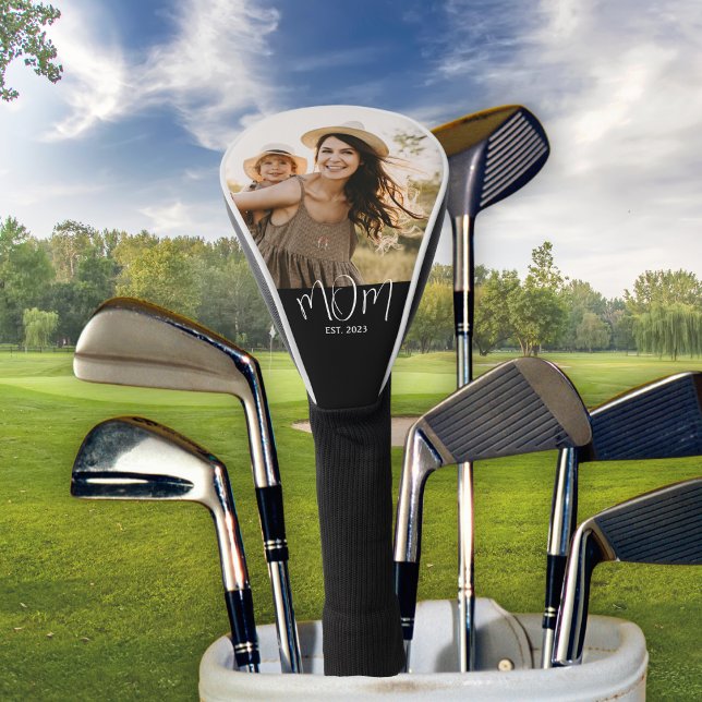 Mum Established Modern Script Photo Golf Head Cover (Creator Uploaded)