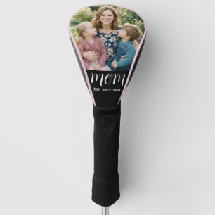 Mum Established Modern Script Photo Golf Head Cover
