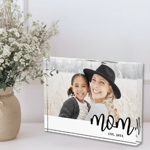 Mum Established Mother's Day Gift Photo Block