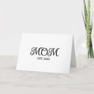 Mum Established Mother's Day Modern Script  Card