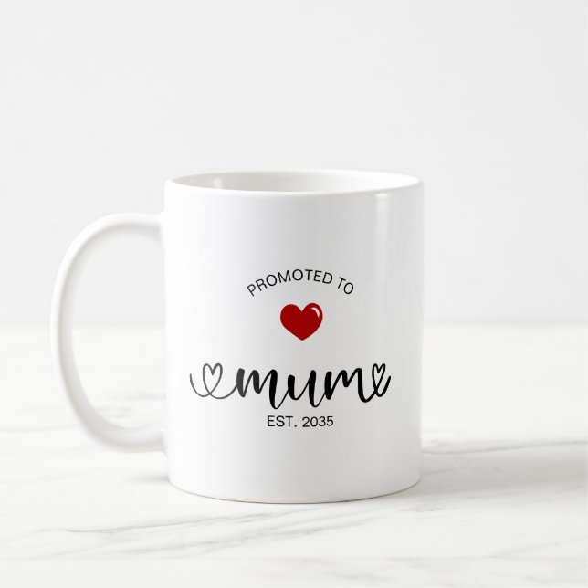 Mum Established New Mom Gift Coffee Mug (Left)