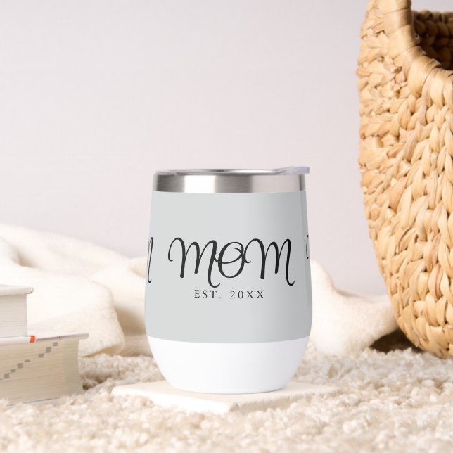 Mum Established New Mum Gift Black Script (Living Room)