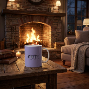 Mum Established New Mum Gift Black Script Coffee Mug