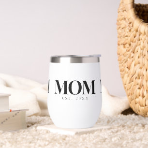 Mum Established New Mum Gift Black Typography