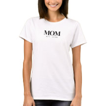 Mum Established New Mum Gift Black Typography