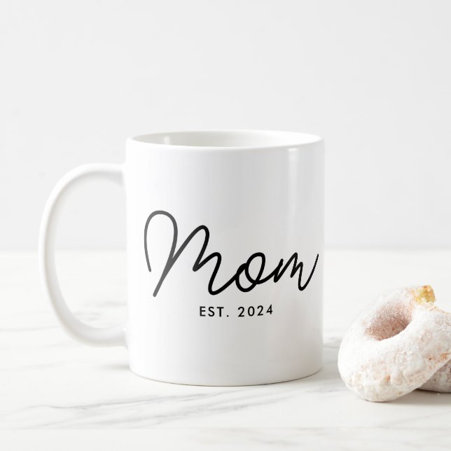 Mum Established New Mum Gift Coffee Mug (With Donut)