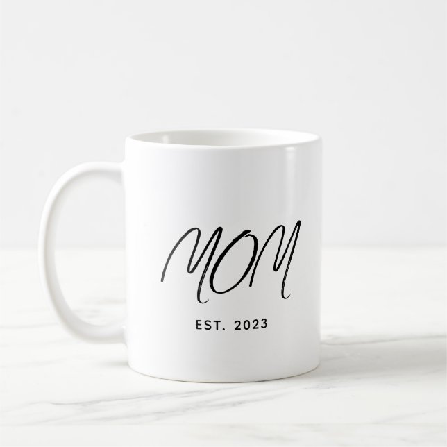 Mum Established New Mum Gift Coffee Mug (Left)