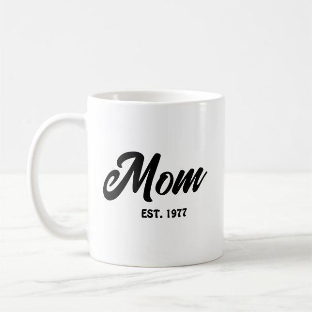 Mum Established New Mum Gift Coffee Mug (Left)