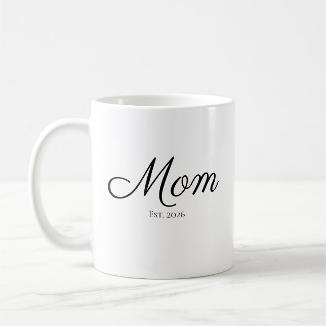 Mum Established New Mum Gift Coffee Mug (Left)