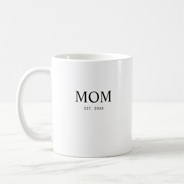Mum Established New Mum Gift Coffee Mug (Left)