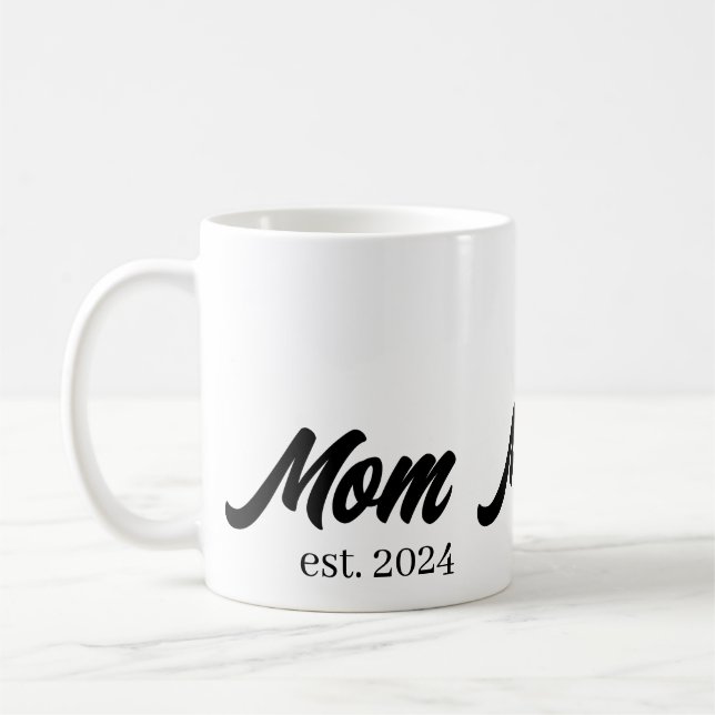 Mum Established New Mum Gift Coffee Mug (Left)
