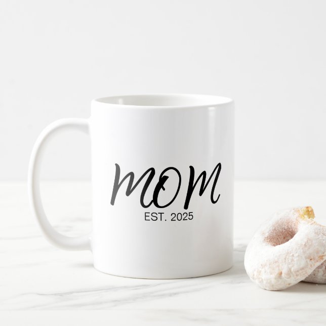 Mum Established New Mum Gift  Coffee Mug (With Donut)