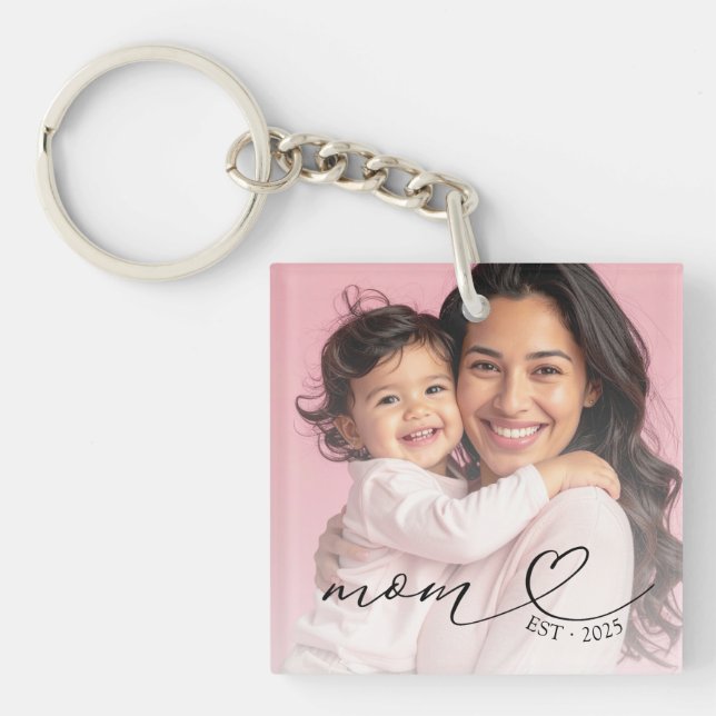 Mum Established New Mum Gift Key Ring (Front)
