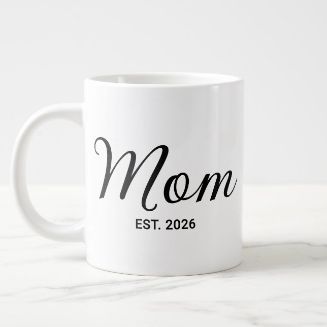 Mum Established New Mum Gift Large Coffee Mug (Left)