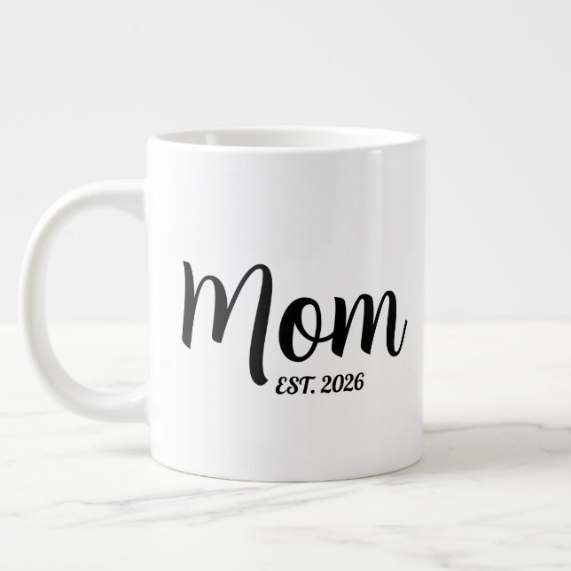 Mum Established New Mum Gift Large Coffee Mug (Left)