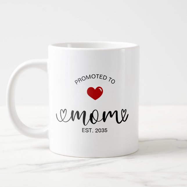 Mum Established New Mum Gift Large Coffee Mug (Left)