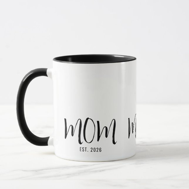 Mum Established New Mum Gift  Mug (Left)