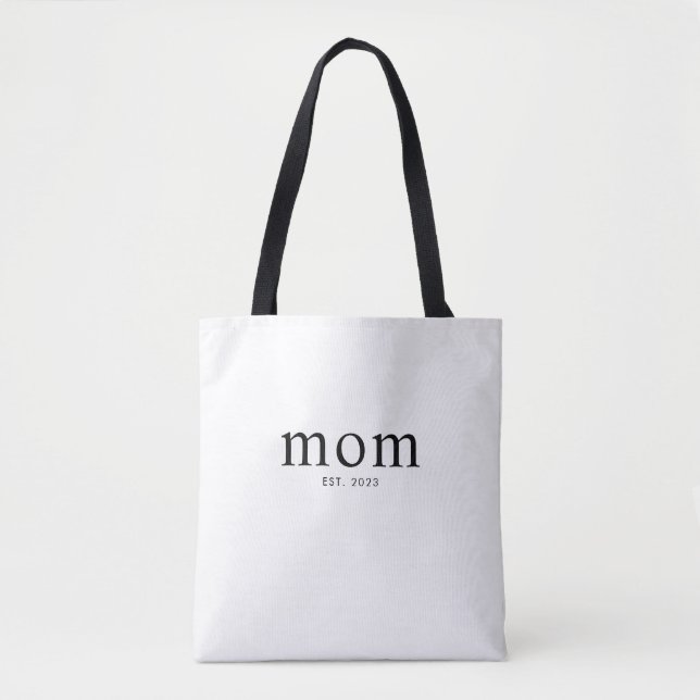 Mum Established New Mum Gift Tote Bag (Front)