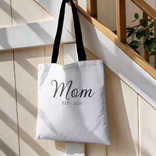 Mum Established New Mum Gift Tote Bag