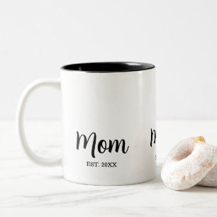 Mum Established New Mum Gift Two-Tone Coffee Mug