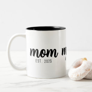 Mum Established New Mum Gift  Two-Tone Coffee Mug