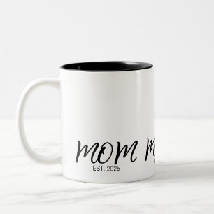Mum Established New Mum Gift  Two-Tone Coffee Mug
