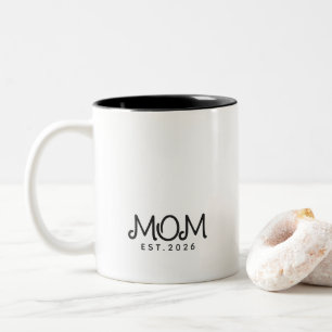 Mum Established New Mum Gift Two-Tone Coffee Mug