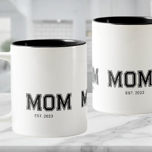 Mum Established New Mum Gift Two-Tone Coffee Mug